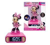 LEXIBOOK, Disney Minnie, Nightlight alarm clock, Sounds and Melodies, LCD Backlit screen, Luminous, Snooze, Pink, RL800MNLXB
