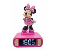 Lexibook RL800MN 3D Minnie Mouse Childrens Clock with Night Light