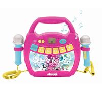 Lexibook, Disney Minnie, Portable karaoke digital player for kids, Microphones, Light effects, Bluetooth®, Record and voice changer functions, Pink, MP320MNZ