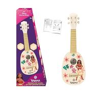Lexibook, Disney Moana, My First Wooden Ukulele, 4 Nylon Strings, 53 cm, Guide Included, Blue, K230VN