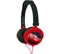 Lexibook Disney Pixar Cars Lightning McQueen Kids Headphones - Foldable, Adjustable, 85dB Safe Volume, Red/Black HP010DC