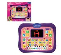 LEXIBOOK, Disney Princess, Bilingual LED Tablet, Multicolor, JCPAD007DPi1 | French/English bilingual tablet with LED display, touch keys, quiz mode, Interactive learning games
