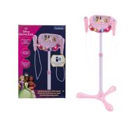 LEXIBOOK, Disney Princess, karaoke stand lights, pink, S160DPLXB | Disney Princess karaoke stand with 2 mics, voice effects, lights, aux input and songs for fun performances at home