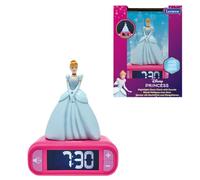 LEXIBOOK, Disney Princess Nightlight Alarm Clock, RL800DPLXB | Sounds & Melodies, LCD Backlit screen, Luminous, Snooze, Pink