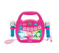 LEXIBOOK, Disney Princess, Portable karaoke digital player for kids, Microphones, Light effects, Bluetooth®, Record and voice changer functions, Pink, MP320DPZ