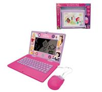 LEXIBOOK, Disney Princesses Bilingual Educational Laptop with 170 Activities (85 in Each Language), Large 6.7” Screen, English/French, Pink, JC599DPi1