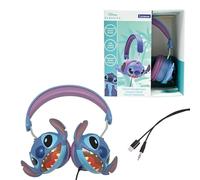 LEXIBOOK, Disney Stitch, Stitch 3D wired stereo headphones, Foldable, Limited sound power, HP015DLXB