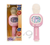 LEXIBOOK, Disney Stitch Angel Karaoke Microphone with Speaker | Wireless karaoke microphone with speaker, light effects, 3 voice effects, Bluetooth and USB-C recharge, MIC290D1LXB