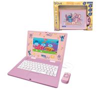LEXIBOOK, Disney Stitch, Bilingual Educational Computer French/English Angel, 180 activities with 7” color screen, Pink, JC899D1i1