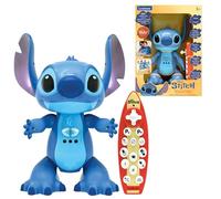 LEXIBOOK, Disney Stitch, Bilingual English Bulgarian Interactive Toy, Gesture and Remote Control, Reacts to Touch, Programmable, Two Speed, Blue, STITCHi20