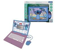 Lexibook, Disney Stitch, Bilingual English/Spanish Educational Laptop, 124 Language Activities, Writing, Maths, Logic, Music and Games, Boys and Girls, JC598Di2LXB