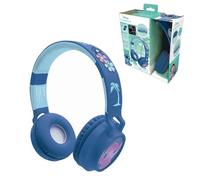 LEXIBOOK, Disney Stitch Bluetooth Headphones, HPBT015DLXB | 2-in-1 Wireless & Wired, Light effects, 85dB limit, Foldable, Rechargeable