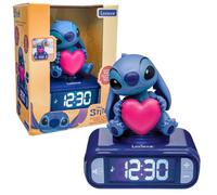LEXIBOOK, Disney Stitch, Digital Alarm Clock, Nightlight, blue, RL800D3LXB | Disney Stitch digital alarm clock with 3D nightlight figurine, LCD screen, sound effects, 6 alarm tones and snooze feature!!!