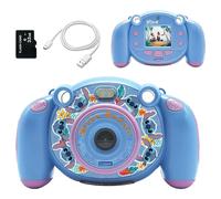 Lexibook, Disney Stitch, 4-in-1 Kids digital camera with photo, video, audio and game functions, 32GB SD card included, blue, DJ080D