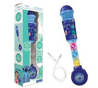 LEXIBOOK, Disney Stitch, Luminous Microphone for children, Musical Toy, Built-in speaker, Light effects, Aux-in socket, Blue, MIC90D