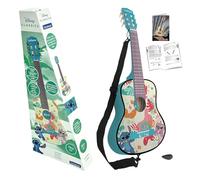 Lexibook, Disney Stitch, My first wooden acoustic guitar, 6 nylon strings, 78 cm (30"), Learning guide, pick and strap included, Blue, K2000D