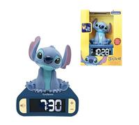 LEXIBOOK, Disney Stitch, Nightlight alarm clock, Sounds and Melodies, LCD Backlit screen, Luminous, Snooze, Blue, RL800DLXB