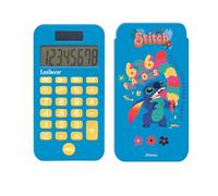 LEXIBOOK, Disney Stitch, Pocket Calculator with Protection Cover, Conventional and Advanced Calculator Functions, battery and solar-powered, Blue, C45DLXB