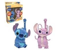 Lexibook, Disney Stitch, Stitch and Angel 3D walkie-talkies, 500m range, 2 communication channels, Belt clip, Blue/pink, TW18D1