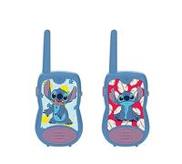 LEXIBOOK, Disney Stitch, Walkie-Talkies 200m, Communication Game for Children, 2 Communication Channels, Belt Clip, Blue/Purple, TW12D