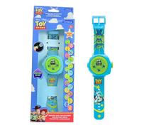 LEXIBOOK, Disney Toy Story, Digital Watch with Projection of 20 Images, Time Display, Comfortable Strap, Projector Function, for Children, DMW050TSLXB