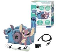 Lexibook DJ078D, Angel, Disney Stitch, 4-in-1 camera for children with protection, video, MP3 and game functions, 15 frames to personalise your photos, 8 GB memory card included