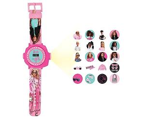 LEXIBOOK DMW050BB Adjustable Digital Watch with 20 Projections of The Barbie Universe-for Kids, Pink
