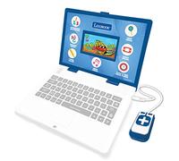 Lexibook, Educational and Bilingual Laptop Spanish/English with colour screen, Toy for Child Kid (Boys & Girls), 130 Activities, Learn Play Games and Music, Blue/white, JC798i2