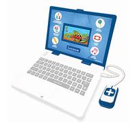 Lexibook, Educational and Bilingual Laptop Spanish/English with colour screen, Toy for Child Kid (Boys & Girls), 130 Activities, Learn Play Games and Music, Blue/white, JC798i2