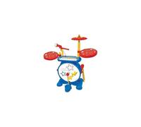 Lexibook, Electronic Drum Set for children, musical toy game, realistic drum sound, 8-keys keyboard, MP3 plug, seat included, blue/red, K610