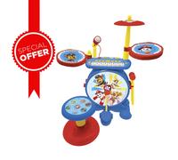 Lexibook Electronic Luminous Drums Set with SeatRecord FunctionPaw Patro InUK
