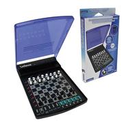 LEXIBOOK, Electronic travel chess set, 32 pieces, 64 difficulty levels, 1 to 2 players, Strategy game, Family board game, LCG500LXB