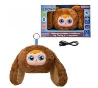 LEXIBOOK, ELO COCO, Talking Artificial Intelligence Plush, ELO2i3LXB | German/English speaking AI plush with parental control, animated eyes, magnetic ears, voice interaction, safe for kids.