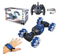 LEXIBOOK, Extreme Crosslander®, Off-road remote control car, up to 12km/h, light effects, remote control & gesture control bracelet included, music, rechargeable, RC50LXB