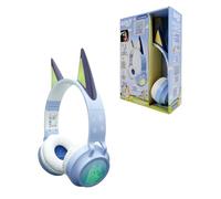 LEXIBOOK, Foldable Bluetooth and Wired Light-Up Headphones with Bluey Universe 3D Design, Blue, HPBT015BY