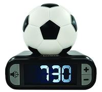 LEXIBOOK Digital Alarm Night Light Snooze, Clock, Luminous Soccer Ball, Colour, Black White