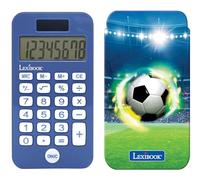 Lexibook, Football, Pocket Calculator with Protection Cover, Conventional and Advanced Calculator Functions, battery and solar-powered, Blue, C45FO