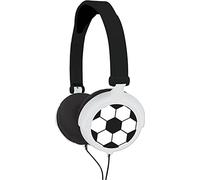 LEXIBOOK, Football, Stereo Headphones, kids safe, foldable and adjustable, black/white, HP015FO