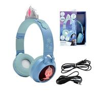 LEXIBOOK, Frozen, 2-1 Wireless and Wired Headphones with princess tiara, sound limited to 85 dB, Light effects, Foldable, Adjustable, Rechargeable, HPBT015FZLXB