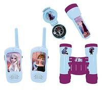 Lexibook RPTW12FZ Frozen-Adventurer Set for Children, Walkie-Talkies 120m, Binoculars, Compass, Torchlight