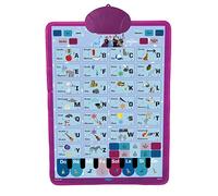 Lexibook, Frozen, Bilingual educational poster, vocabulary, music, quiz, English/French, Purple/blue, JCMAT10FZi1