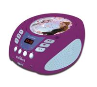 Lexibook, Frozen, Bluetooth CD Player for Kids, Portable, Multicoloured Light Effects, Microphone, Aux-in Jack, AC or Battery-Operated, Girls, Boys, Purple, RCD109FZLXB