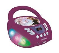 Lexibook, Frozen, Bluetooth CD Player for Kids, Portable, Multicoloured Light Effects, Microphone, Aux-in Jack, AC or Battery-Operated, Girls, Boys, Purple, RCD109FZ