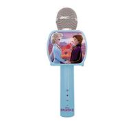 LEXIBOOK MIC240FZ Disney Frozen 2 Elsa Anna Olaf Bluetooth Microphone with Voice Changer Function, Phone Holder Included, Built-in Speaker, Blue