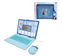 Lexibook, Frozen, Bilingual Educational Laptop, English and German, 164 Activities, Maths, Logic Games, Music Mode, Large LCD Screen, Blue, JC601FZi3LXB