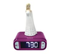 LEXIBOOK, Frozen, Elsa Nightlight alarm clock, Sounds and Melodies, LCD Backlit screen, Luminous, Snooze, Purple, RL800FZLXB
