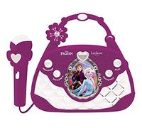 Lexibook, Frozen, Karaoke Bag with Microphone, voice changer, demo songs, light effects, mic included, aux-in input, purple, K102FZ