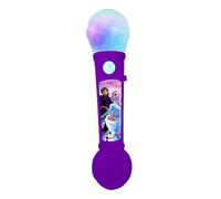 LEXIBOOK, Frozen, Microphone for children, musical game, integrated speaker, light effects, demonstration melodies included, purple/blue, MIC80FZ