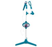 LEXIBOOK, Frozen, Microphone with Speaker and Lighting Stand, Auxiliary Jack to Connect Music, Blue/Purple, S150FZ
