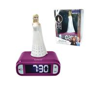 LEXIBOOK, Frozen Nightlight Alarm Clock, RL800FZLXB | Sounds & Melodies, LCD Backlit screen, Luminous, Snooze, Blue